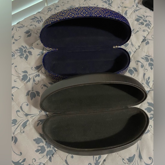 Silver Carolee glasses case and Blue and Gold glasses case - Picture 2 of 2